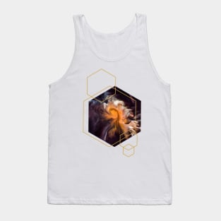 Solar System with Gold Hexagons Tank Top